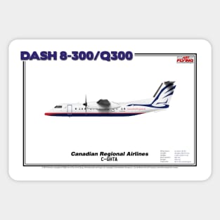 DeHavilland Canada Dash 8-300/Q300 - Canadian Regional Airlines (Art Print) Sticker